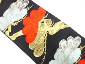 アンティーク　笠松模様織り出し袋帯（材料）